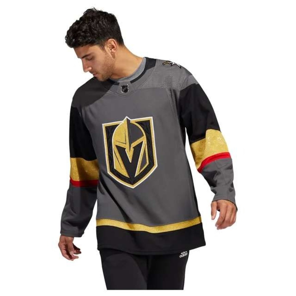 Adidas Vegas Golden Knights NHL Authentic Jersey Gray Gold Size 46 Climalite(96)